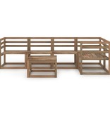 VidaXL 6-delige Loungeset bruin geïmpregneerd grenenhout