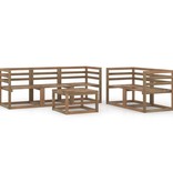 VidaXL 6-delige Loungeset bruin geïmpregneerd grenenhout