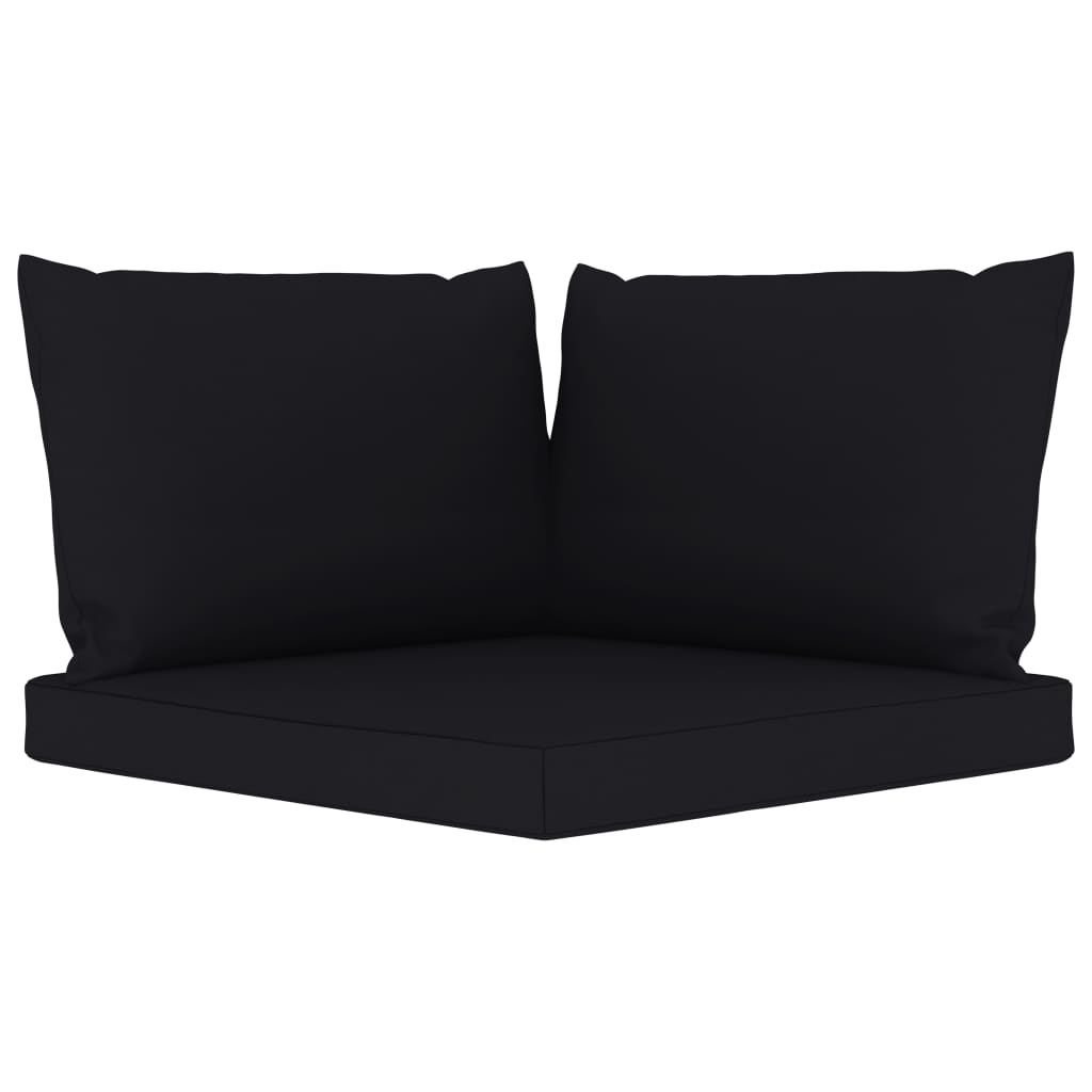 VidaXL 9-delige Loungeset met zwarte kussens