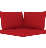 VidaXL 9-delige Loungeset met rode kussens