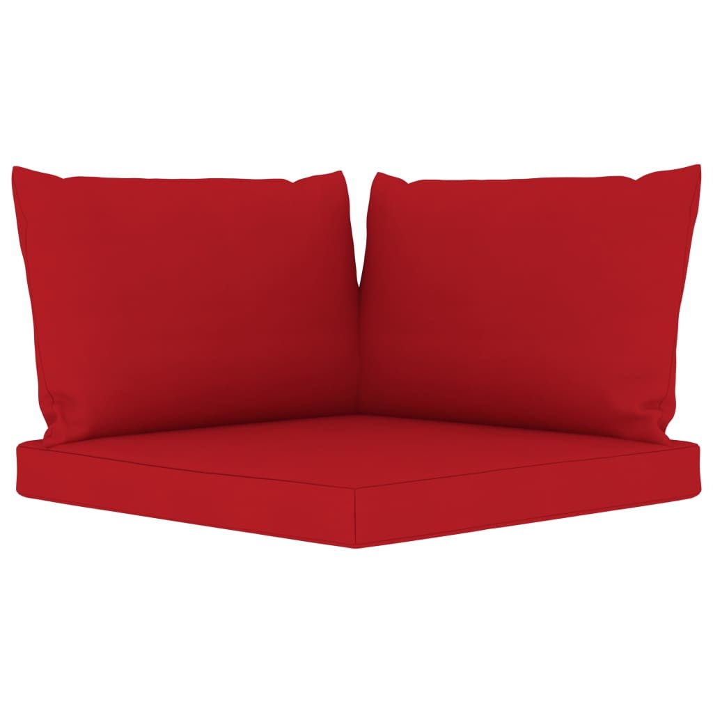 VidaXL 9-delige Loungeset met rode kussens