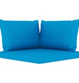 VidaXL 9-delige Loungeset met lichtblauwe kussens