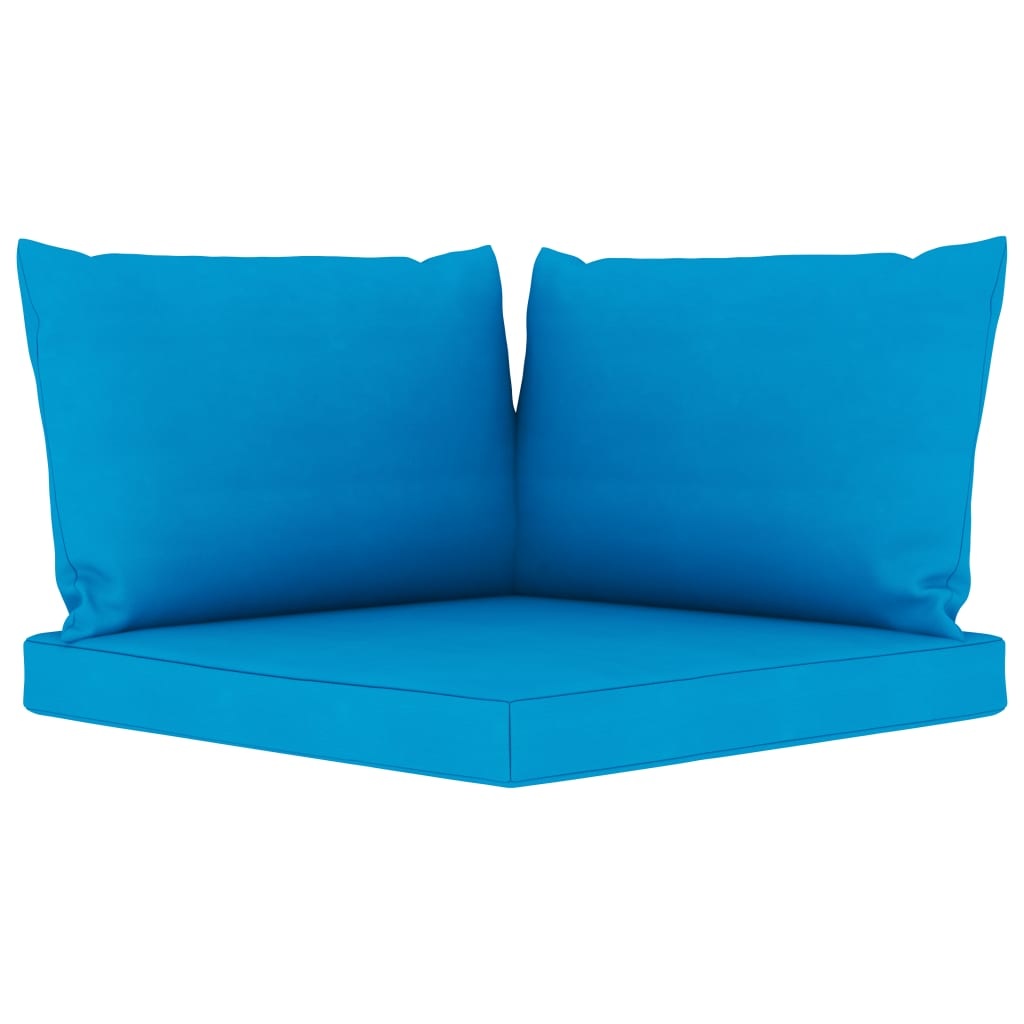 VidaXL 9-delige Loungeset met lichtblauwe kussens