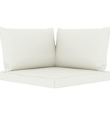 VidaXL 9-delige Loungeset met crèmekleurige kussens