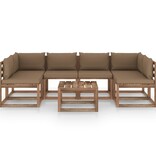 VidaXL 7-delige Loungeset pallet met kussens geïmpregneerd grenenhout