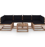 VidaXL 7-delige Loungeset pallet met kussens geïmpregneerd grenenhout