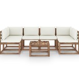 VidaXL 7-delige Loungeset pallet met kussens geïmpregneerd grenenhout