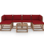 VidaXL 7-delige Loungeset pallet met kussens geïmpregneerd grenenhout