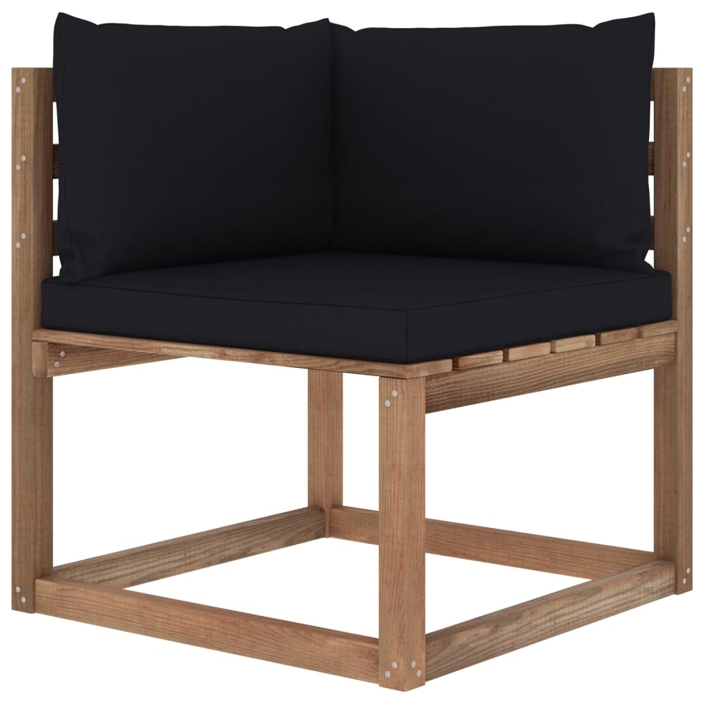 VidaXL 7-delige Loungeset pallet met kussens geïmpregneerd grenenhout