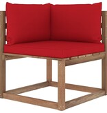 VidaXL 7-delige Loungeset pallet met kussens geïmpregneerd grenenhout