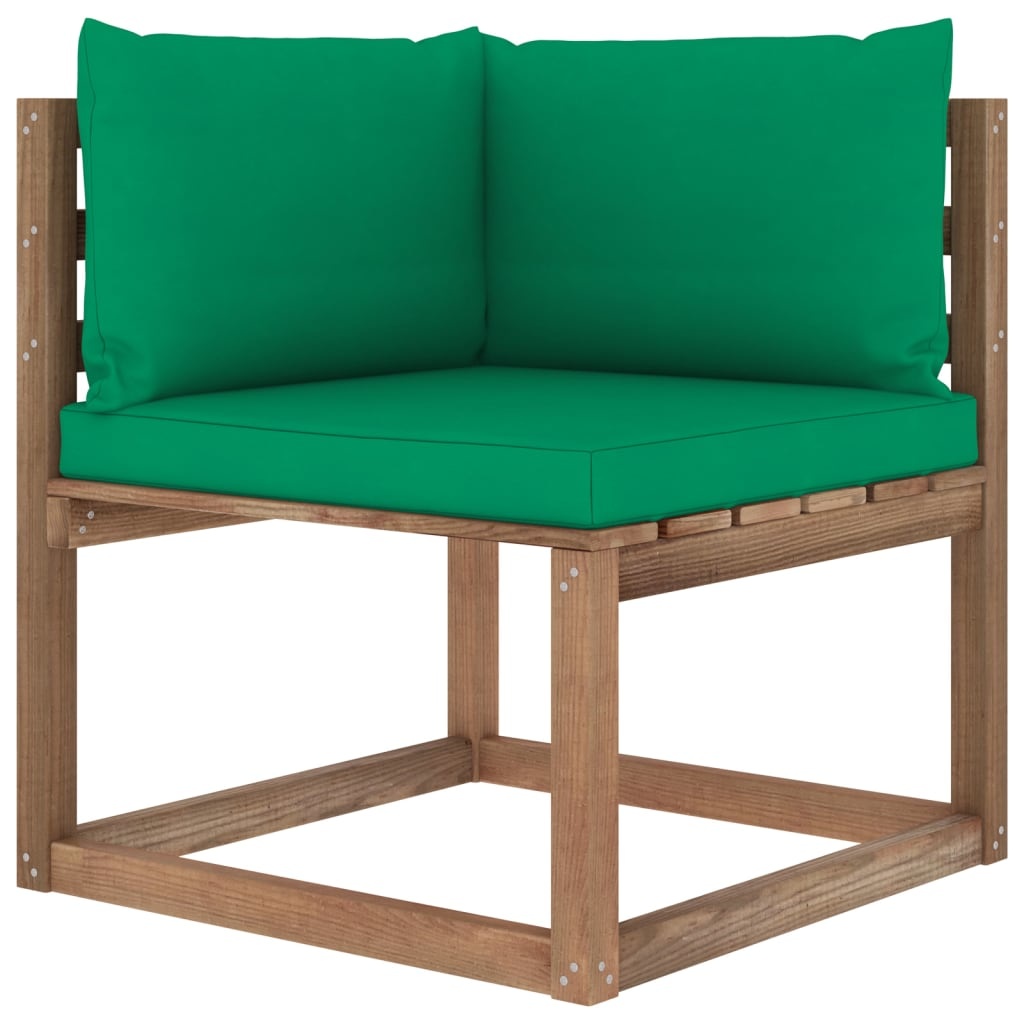 VidaXL 7-delige Loungeset pallet met kussens geïmpregneerd grenenhout