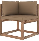 VidaXL 6-delige Loungeset pallet met kussens geïmpregneerd grenenhout