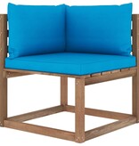 VidaXL 6-delige Loungeset pallet met kussens geïmpregneerd grenenhout