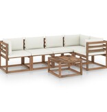 VidaXL 6-delige Loungeset pallet met kussens geïmpregneerd grenenhout