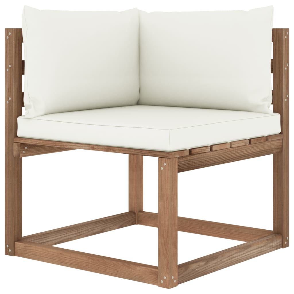 VidaXL 6-delige Loungeset pallet met kussens geïmpregneerd grenenhout