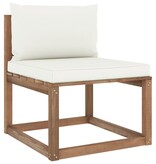 VidaXL 6-delige Loungeset pallet met kussens geïmpregneerd grenenhout