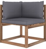 VidaXL 6-delige Loungeset pallet met kussens geïmpregneerd grenenhout