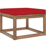 VidaXL 6-delige Loungeset pallet met kussens geïmpregneerd grenenhout