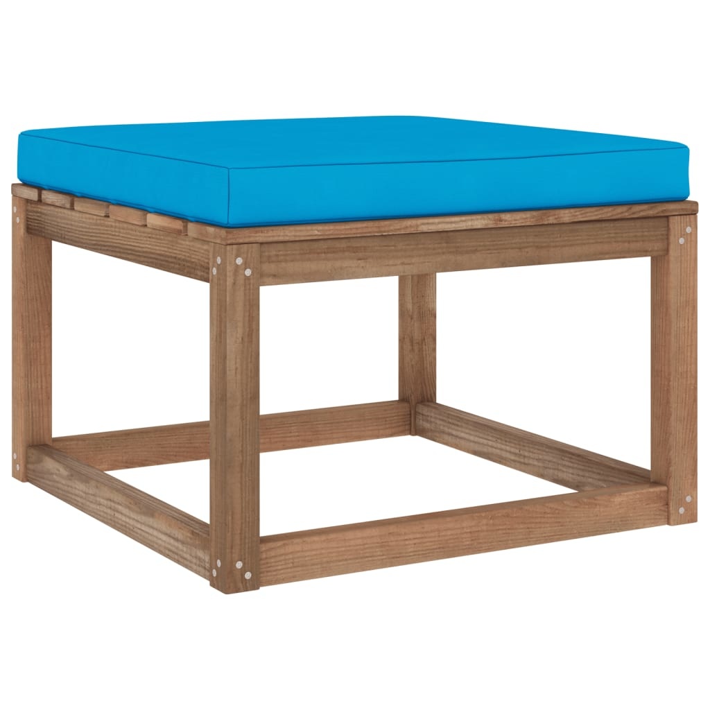 VidaXL 6-delige Loungeset pallet met kussens geïmpregneerd grenenhout