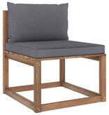 VidaXL 6-delige Loungeset pallet met kussens geïmpregneerd grenenhout