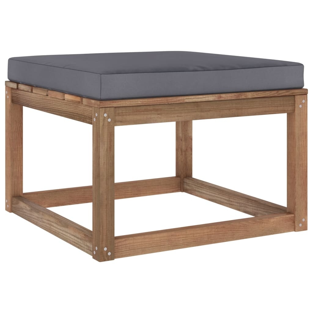 VidaXL 6-delige Loungeset pallet met kussens geïmpregneerd grenenhout