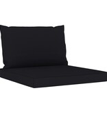 VidaXL 6-delige Loungeset met zwarte kussens