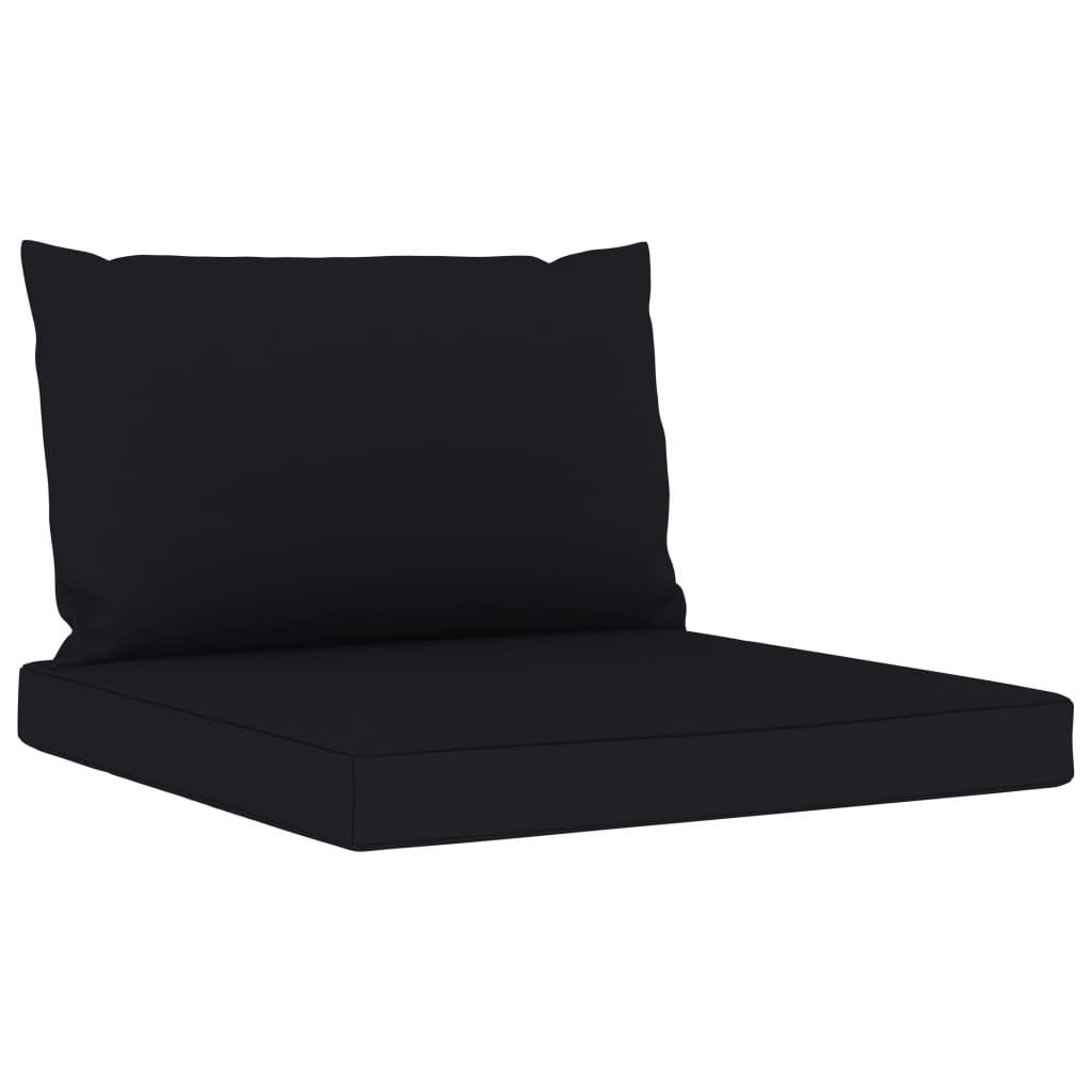 VidaXL 6-delige Loungeset met zwarte kussens