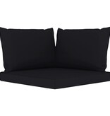 VidaXL 6-delige Loungeset met zwarte kussens