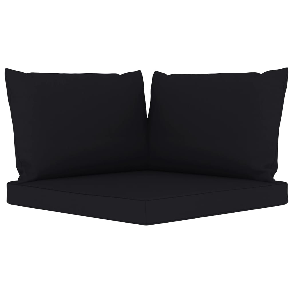 VidaXL 6-delige Loungeset met zwarte kussens