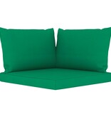 VidaXL 6-delige Loungeset met groene kussens