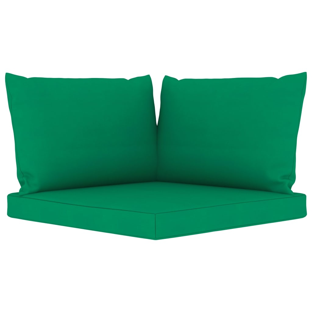 VidaXL 6-delige Loungeset met groene kussens