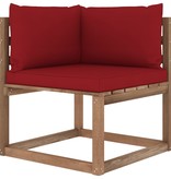 VidaXL 5-delige Loungeset pallet met kussens geïmpregneerd grenenhout