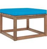 VidaXL 5-delige Loungeset pallet met kussens geïmpregneerd grenenhout