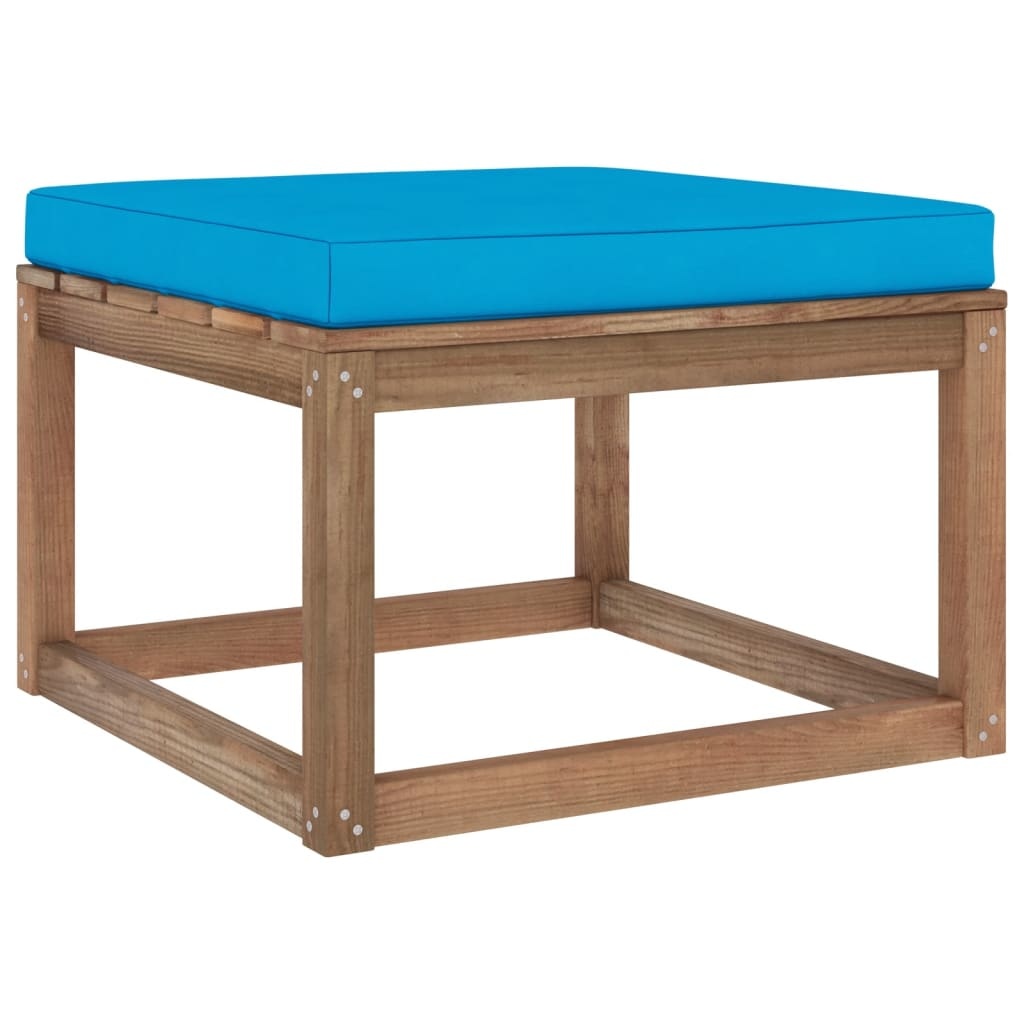 VidaXL 5-delige Loungeset pallet met kussens geïmpregneerd grenenhout