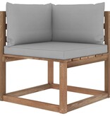 VidaXL 5-delige Loungeset pallet met kussens geïmpregneerd grenenhout