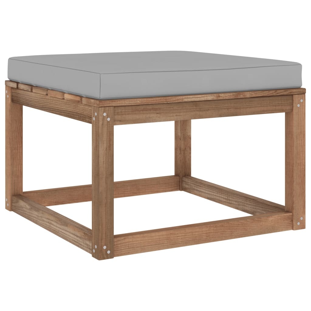 VidaXL 5-delige Loungeset pallet met kussens geïmpregneerd grenenhout
