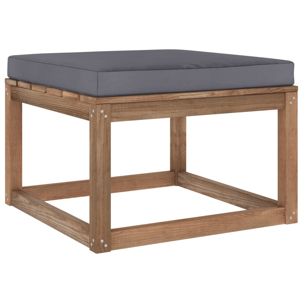 VidaXL 5-delige Loungeset pallet met kussens geïmpregneerd grenenhout