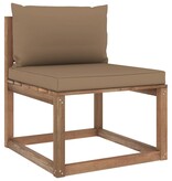 VidaXL 4-delige Loungeset pallet met kussens geïmpregneerd grenenhout