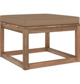 VidaXL 4-delige Loungeset pallet met kussens geïmpregneerd grenenhout