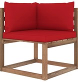 VidaXL 4-delige Loungeset pallet met kussens geïmpregneerd grenenhout