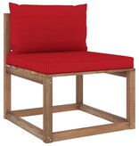 VidaXL 3-delige Loungeset pallet met kussens geïmpregneerd grenenhout
