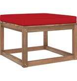 VidaXL 3-delige Loungeset pallet met kussens geïmpregneerd grenenhout