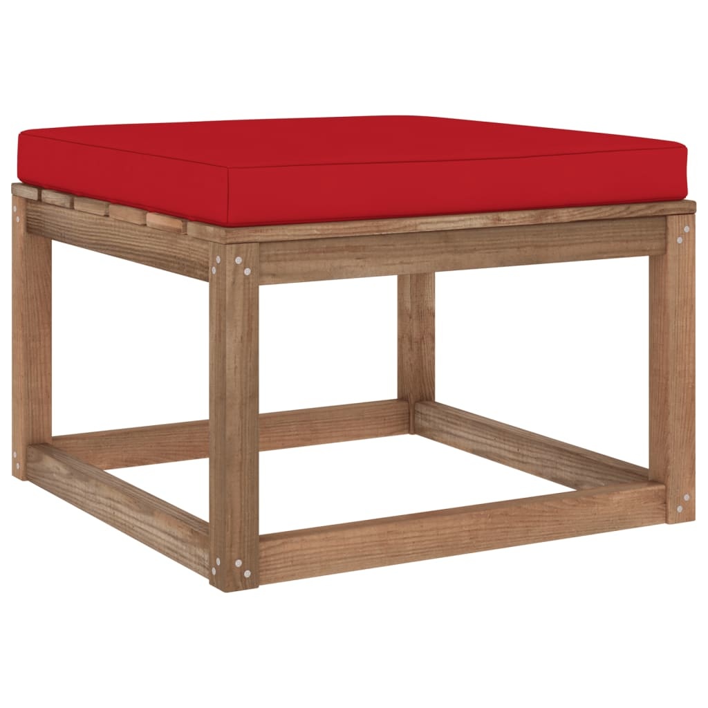 VidaXL 3-delige Loungeset pallet met kussens geïmpregneerd grenenhout