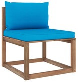 VidaXL 3-delige Loungeset pallet met kussens geïmpregneerd grenenhout
