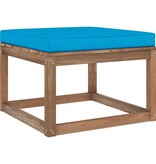 VidaXL 3-delige Loungeset pallet met kussens geïmpregneerd grenenhout