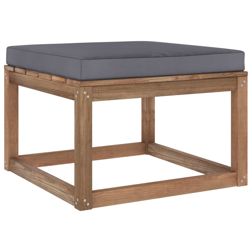 VidaXL 3-delige Loungeset pallet met kussens geïmpregneerd grenenhout