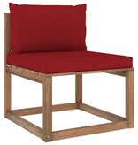 VidaXL 3-delige Loungeset pallet met kussens geïmpregneerd grenenhout