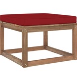 VidaXL 3-delige Loungeset pallet met kussens geïmpregneerd grenenhout