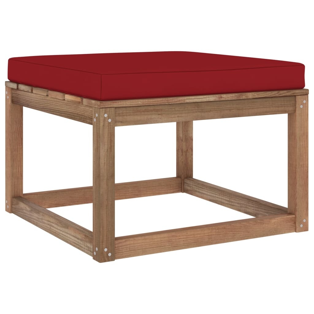 VidaXL 3-delige Loungeset pallet met kussens geïmpregneerd grenenhout