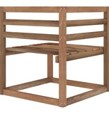 VidaXL Tuinbank 3-zits pallet met zwarte kussens grenenhout